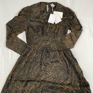 Triangle Bodice Ruffled Mini Dress